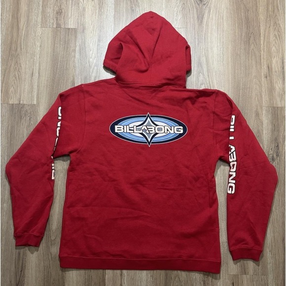 Y2K Billabong Surfboard Red‎ Hoodie Size M-L?